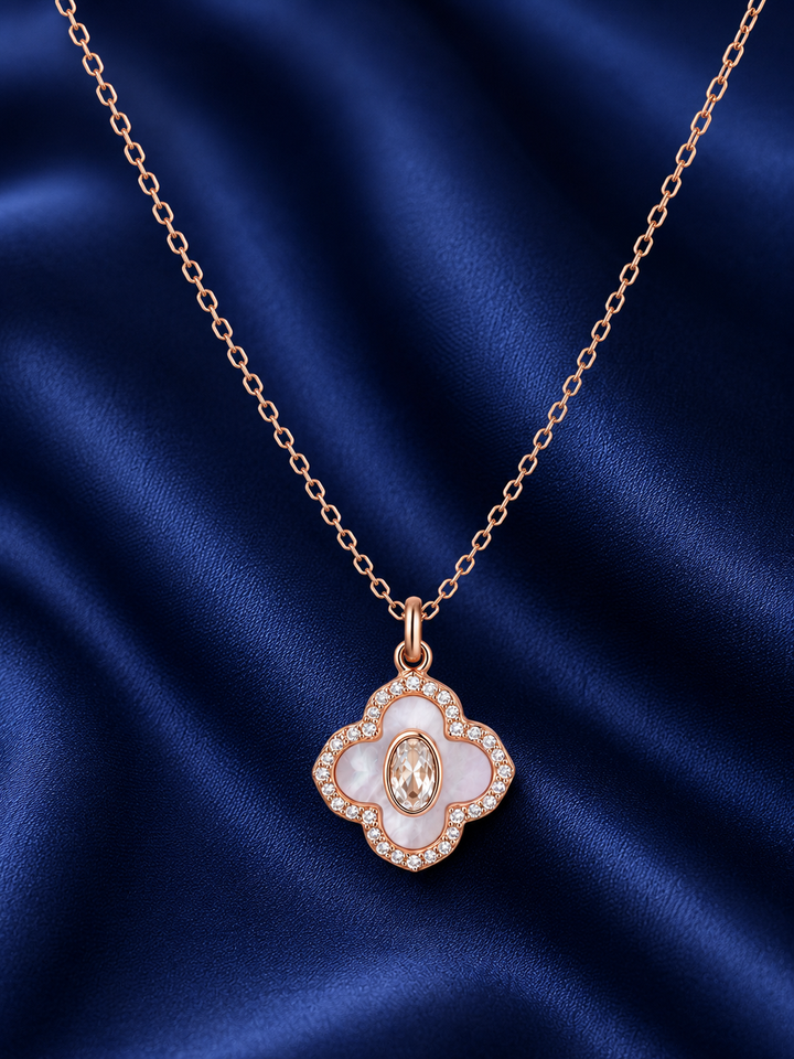925 Sterling Silver Rose Gold Chain Pendant