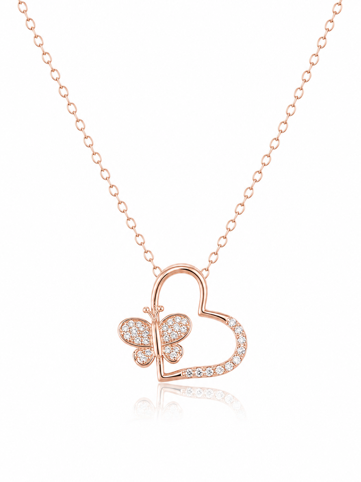925 Sterling Silver Rose Gold Chain Pendant