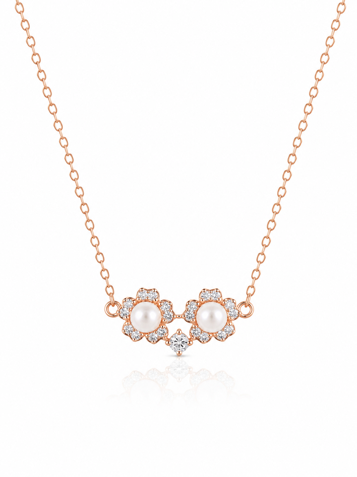 925 Sterling Silver Rose Gold Chain Pendant