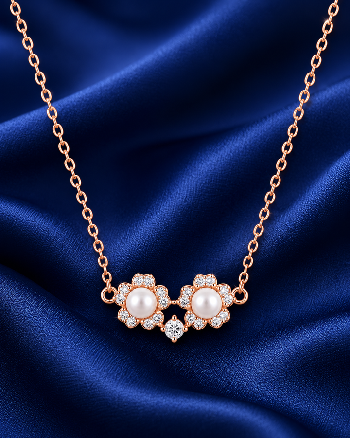 925 Sterling Silver Rose Gold Chain Pendant