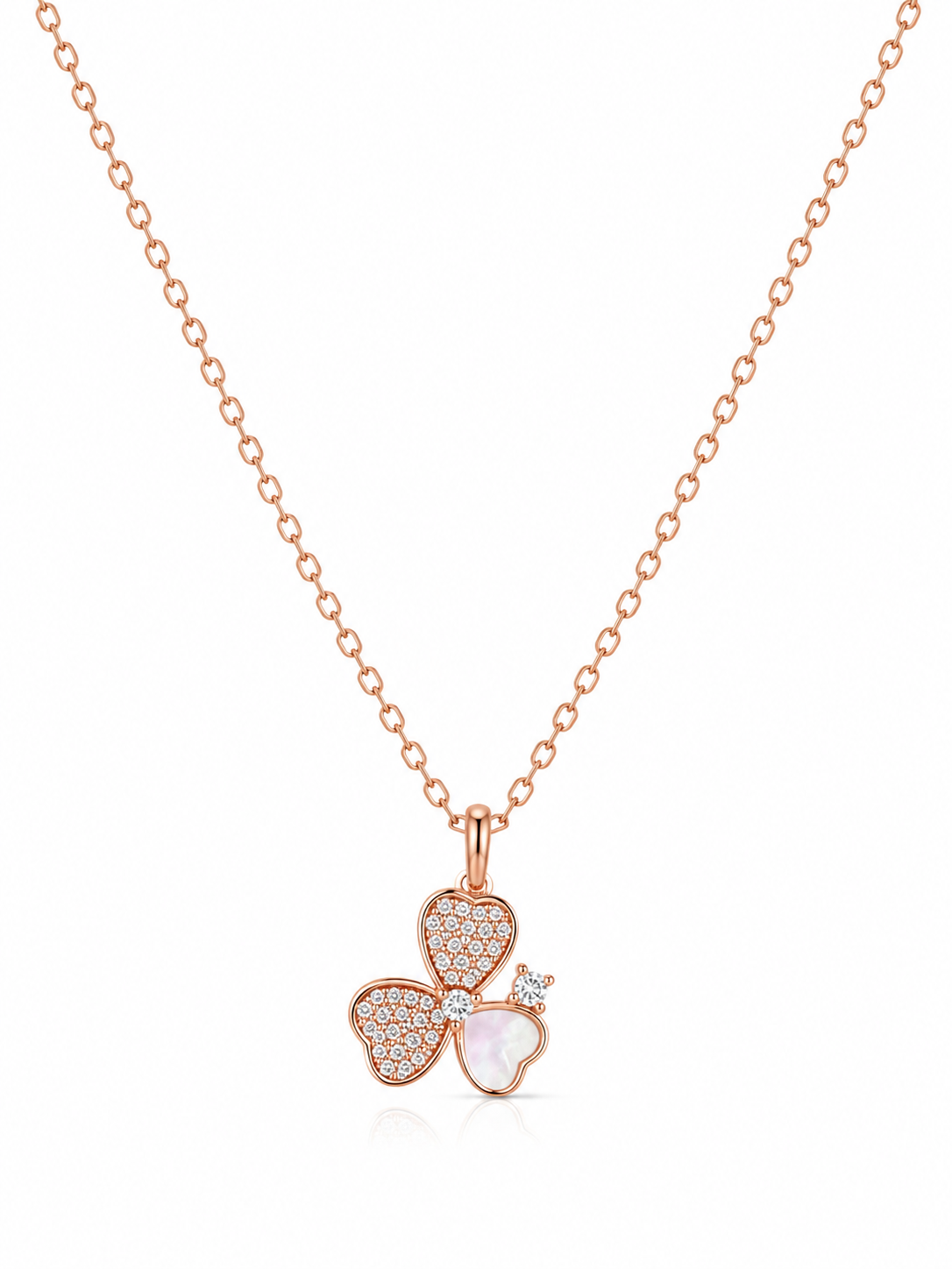 925 Sterling Silver Rose Gold Chain Pendant