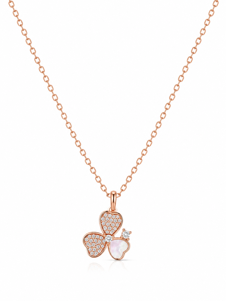 925 Sterling Silver Rose Gold Chain Pendant