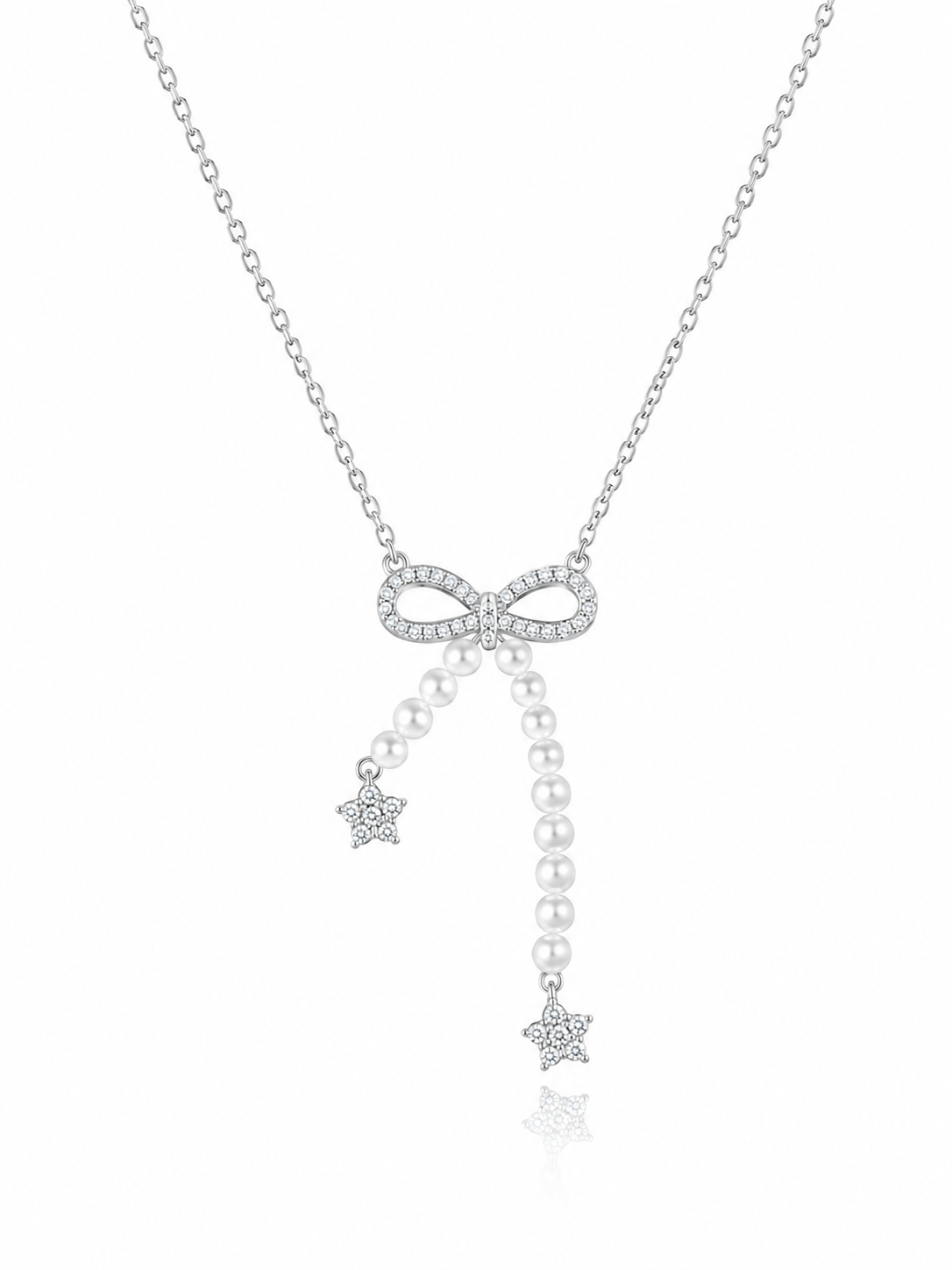925 Sterling Silver Mixed Silver & Rose Gold Chain Pendant
