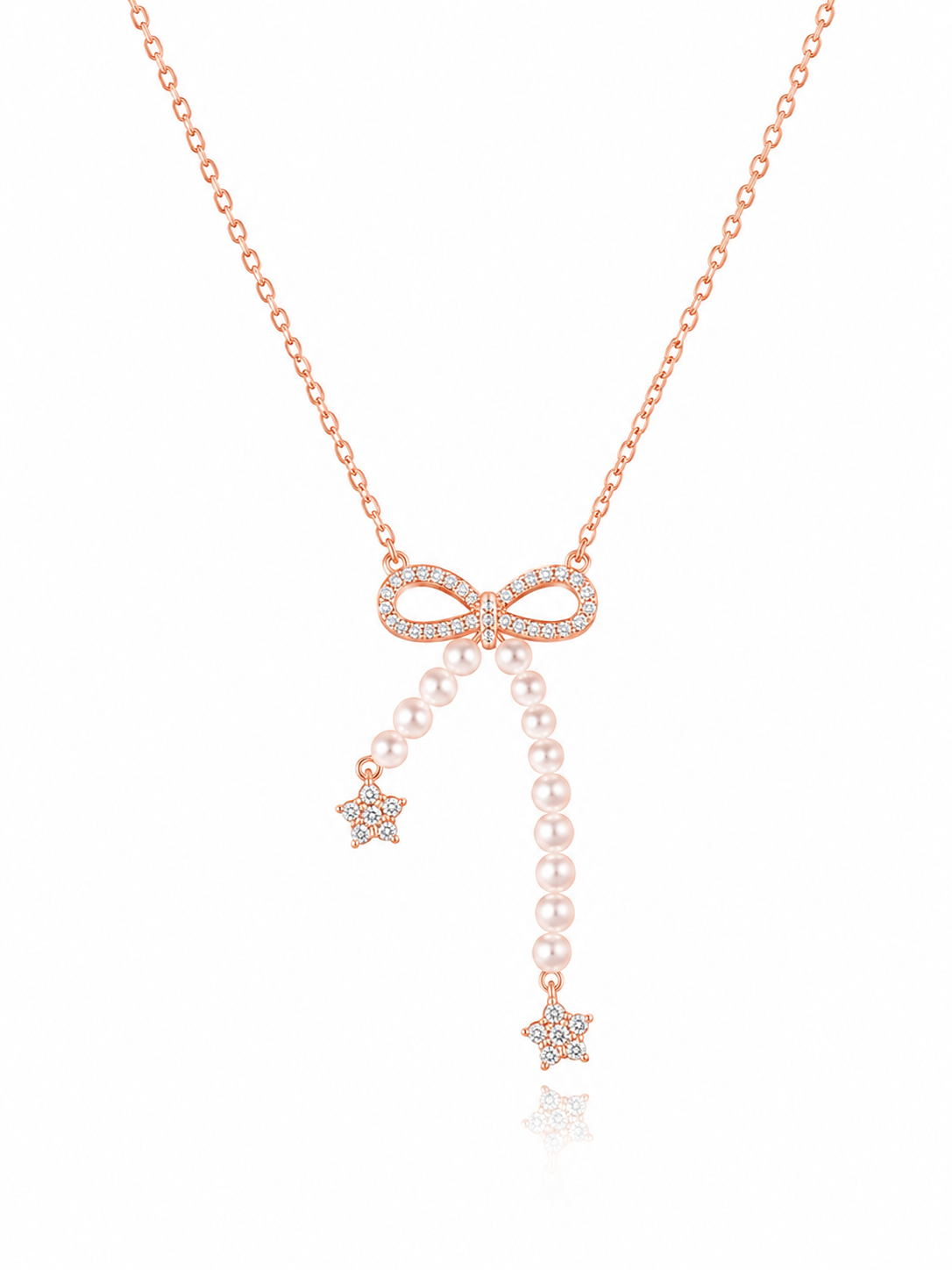 925 Sterling Silver Mixed Silver & Rose Gold Chain Pendant