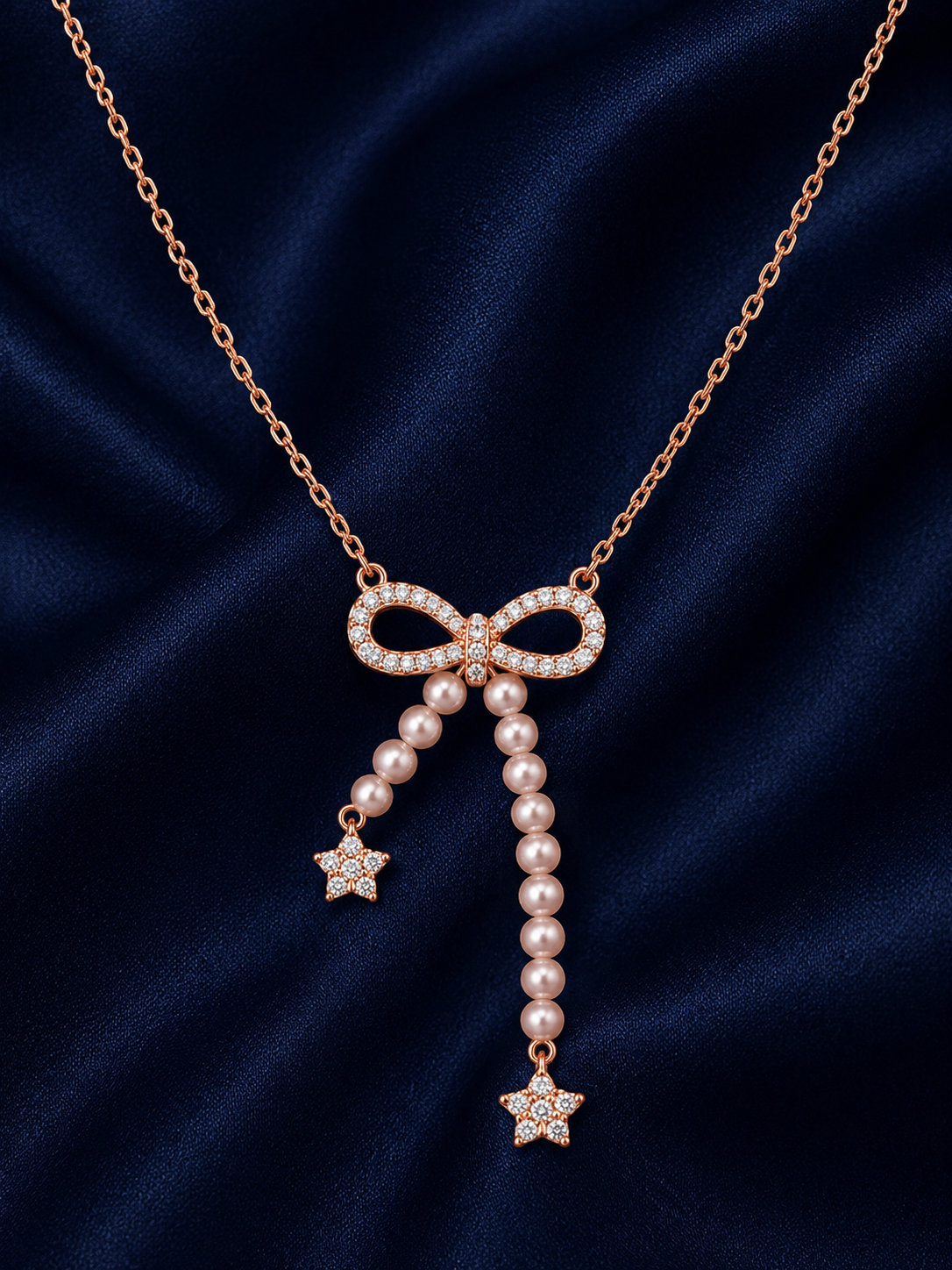 925 Sterling Silver Mixed Silver & Rose Gold Chain Pendant