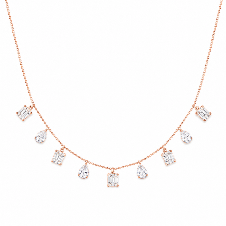 925 Sterling Silver Mixed Silver & Rose Gold Chain Pendant