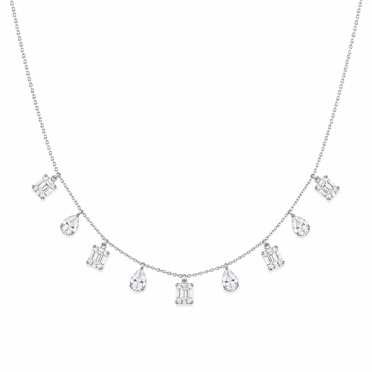 925 Sterling Silver Mixed Silver & Rose Gold Chain Pendant