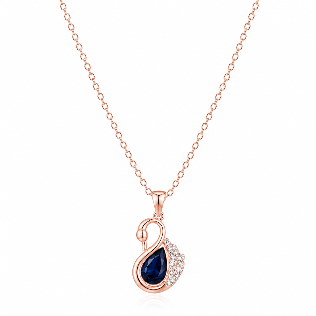 925 Sterling Silver Mixed Silver & Rose Gold Chain Pendant