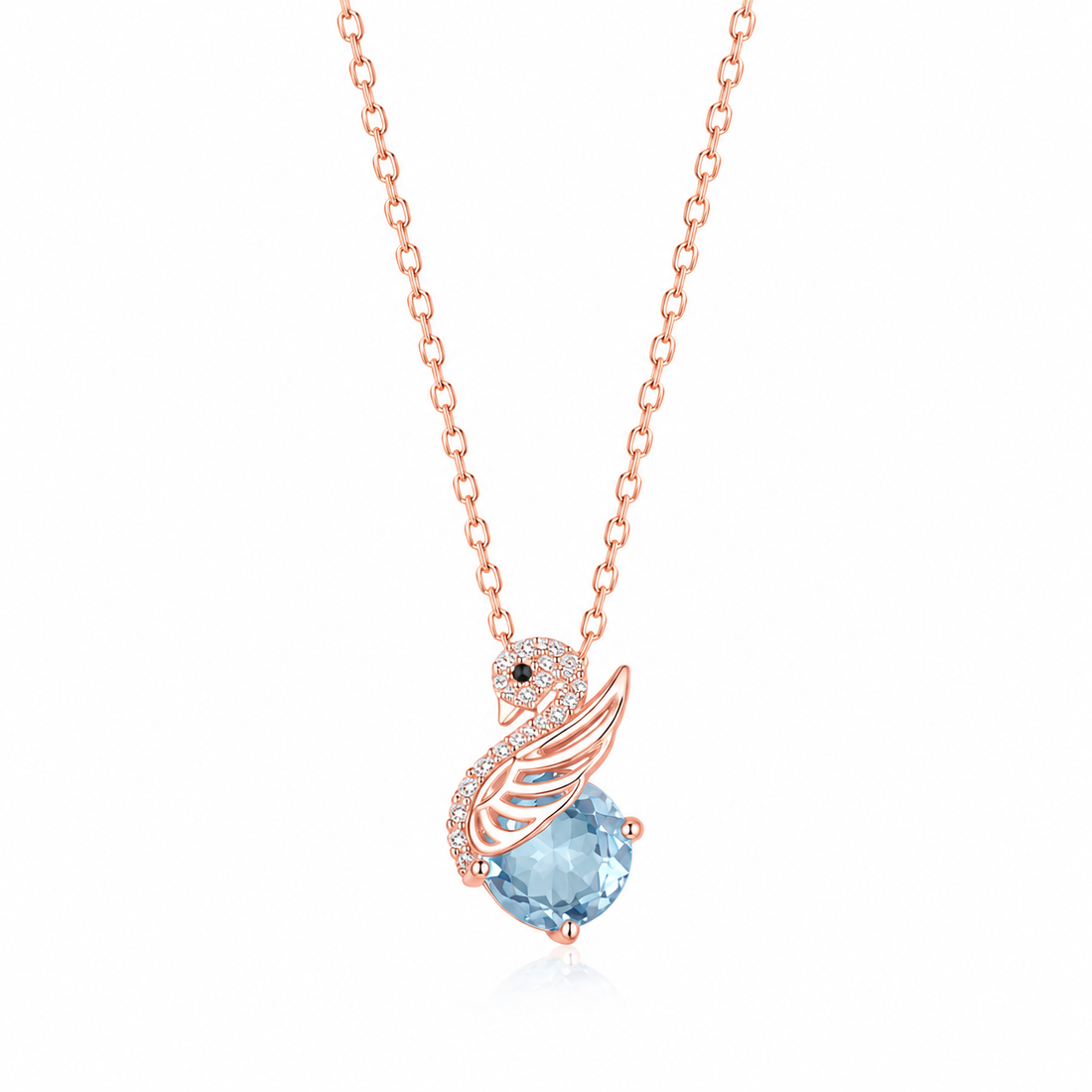 925 Sterling Silver Mixed Silver & Rose Gold Chain Pendant