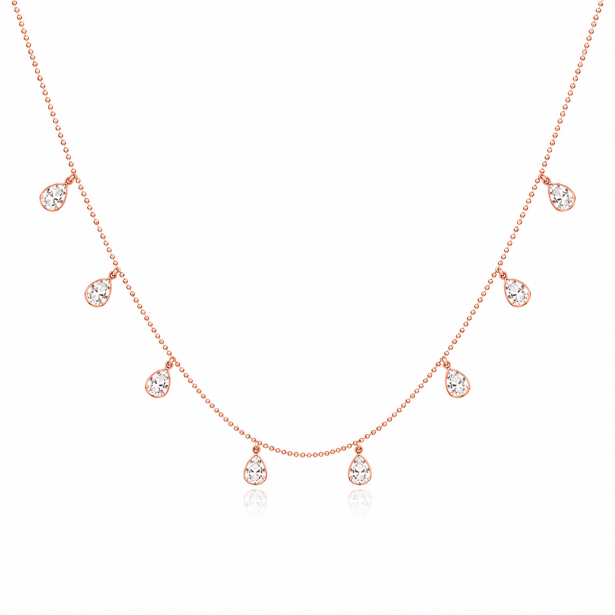 925 Sterling Silver Mixed Silver & Rose Gold Chain Pendant
