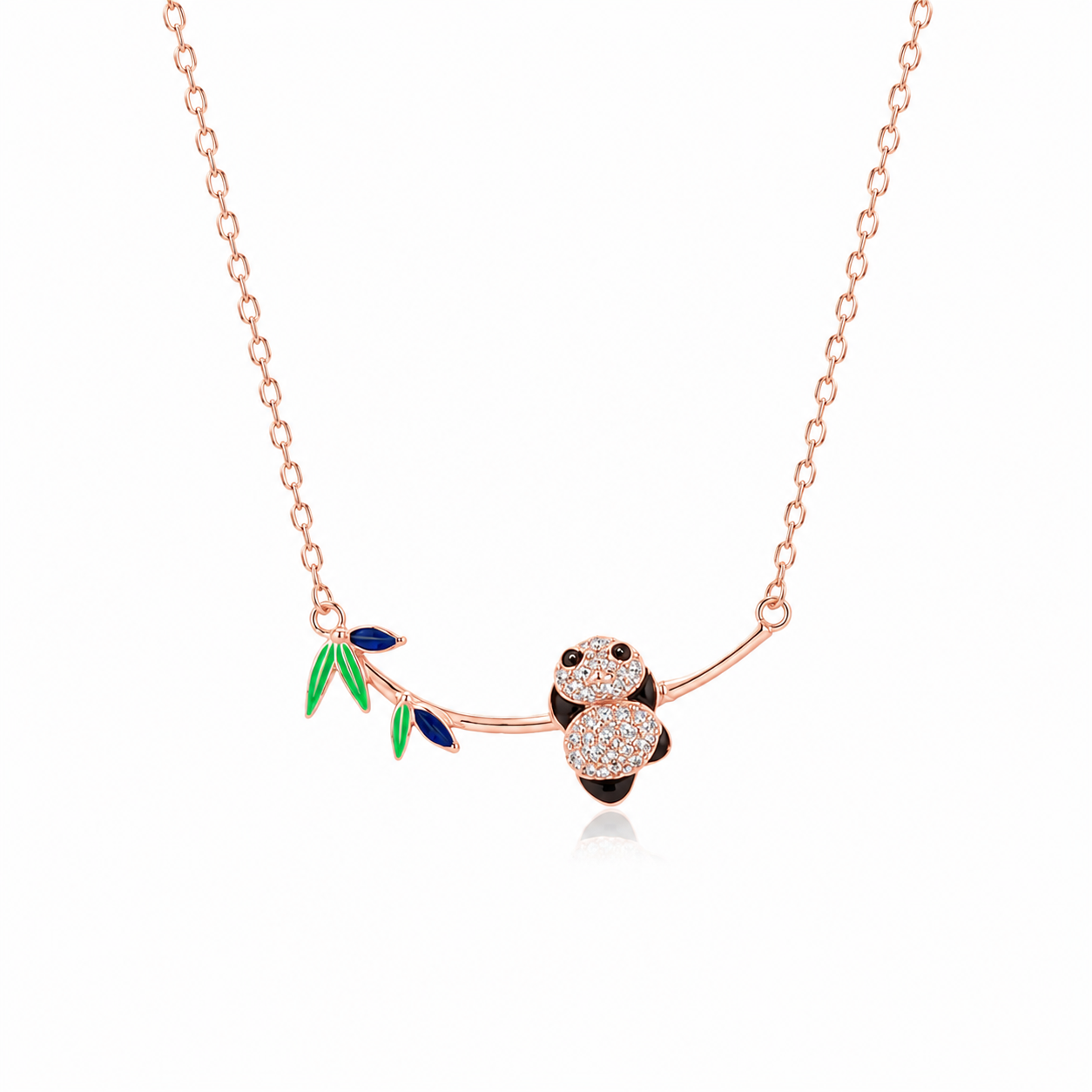 925 Sterling Silver Mixed Silver & Rose Gold Chain Pendant