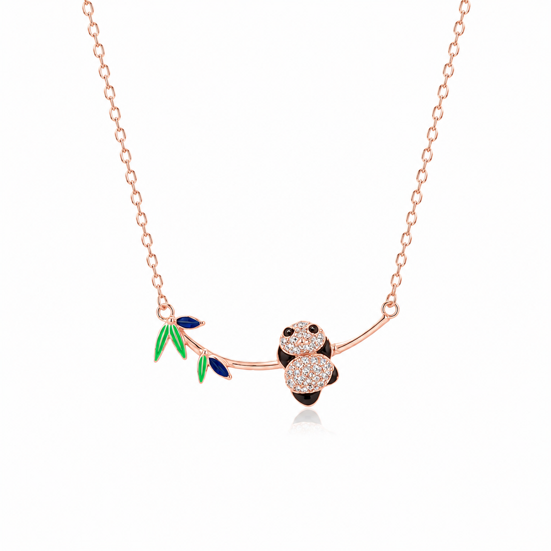 925 Sterling Silver Mixed Silver & Rose Gold Chain Pendant