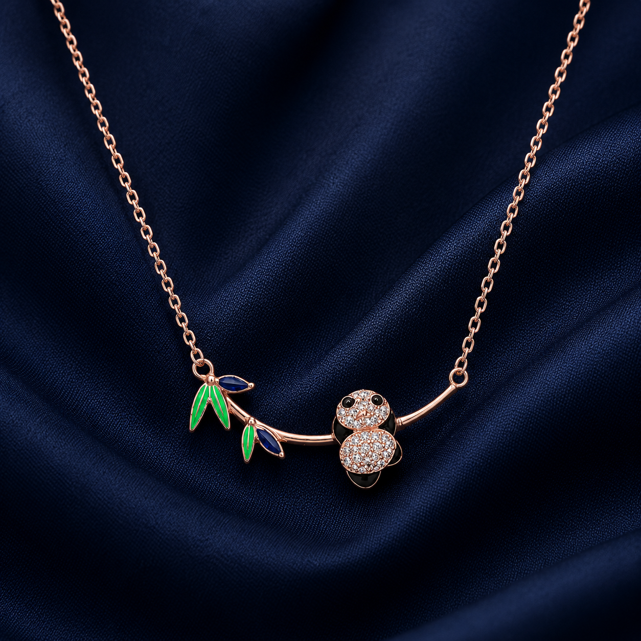 925 Sterling Silver Mixed Silver & Rose Gold Chain Pendant