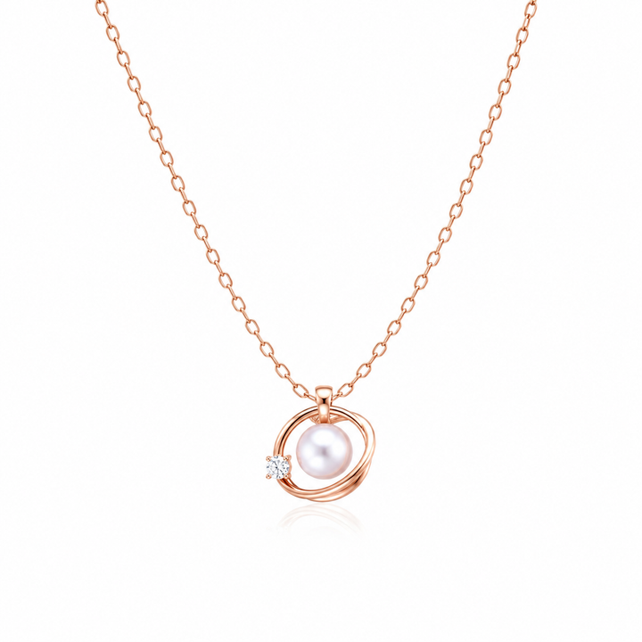 925 Sterling Silver Rose Gold Chain Pendant