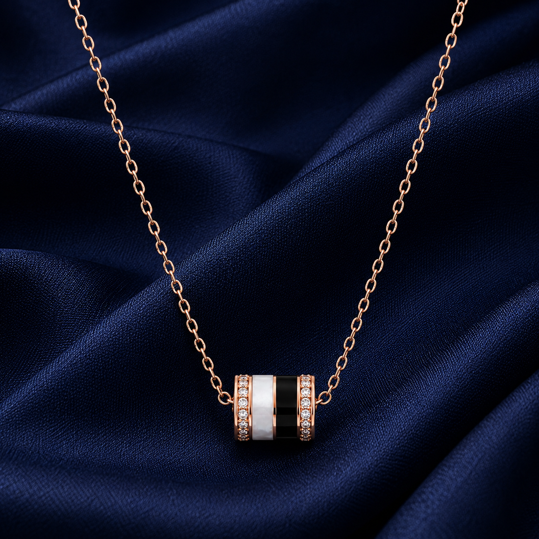 925 Sterling Silver Rose Gold Chain Pendant
