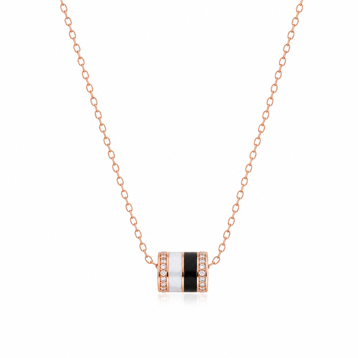 925 Sterling Silver Rose Gold Chain Pendant