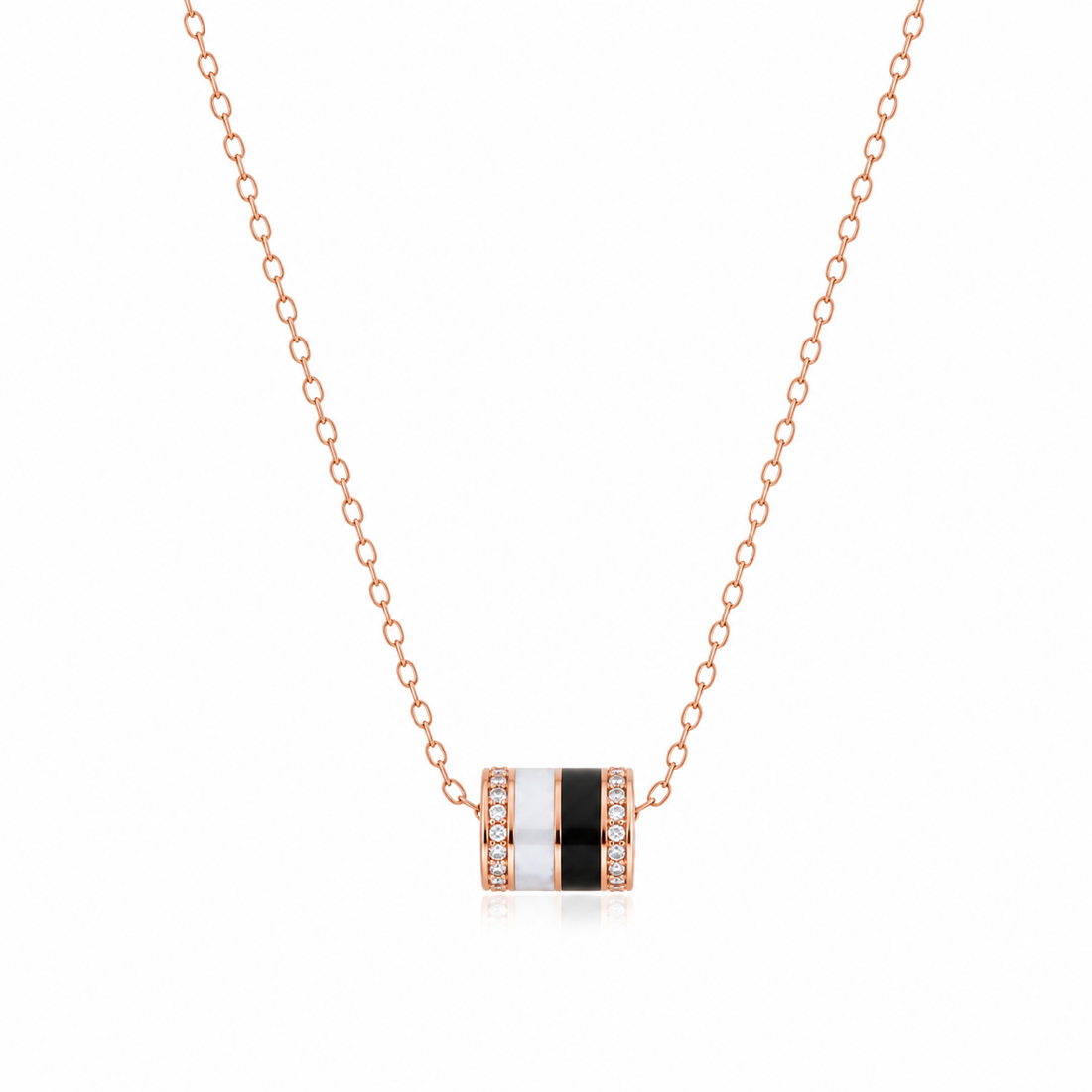925 Sterling Silver Rose Gold Chain Pendant