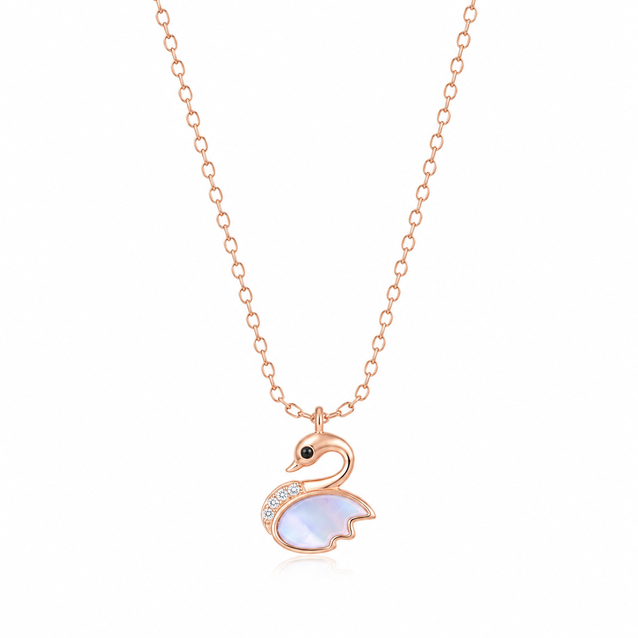 925 Sterling Silver Rose Gold Chain Pendant