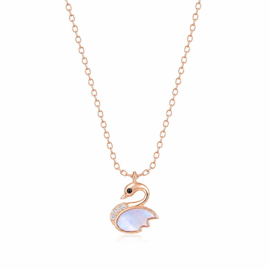 925 Sterling Silver Rose Gold Chain Pendant