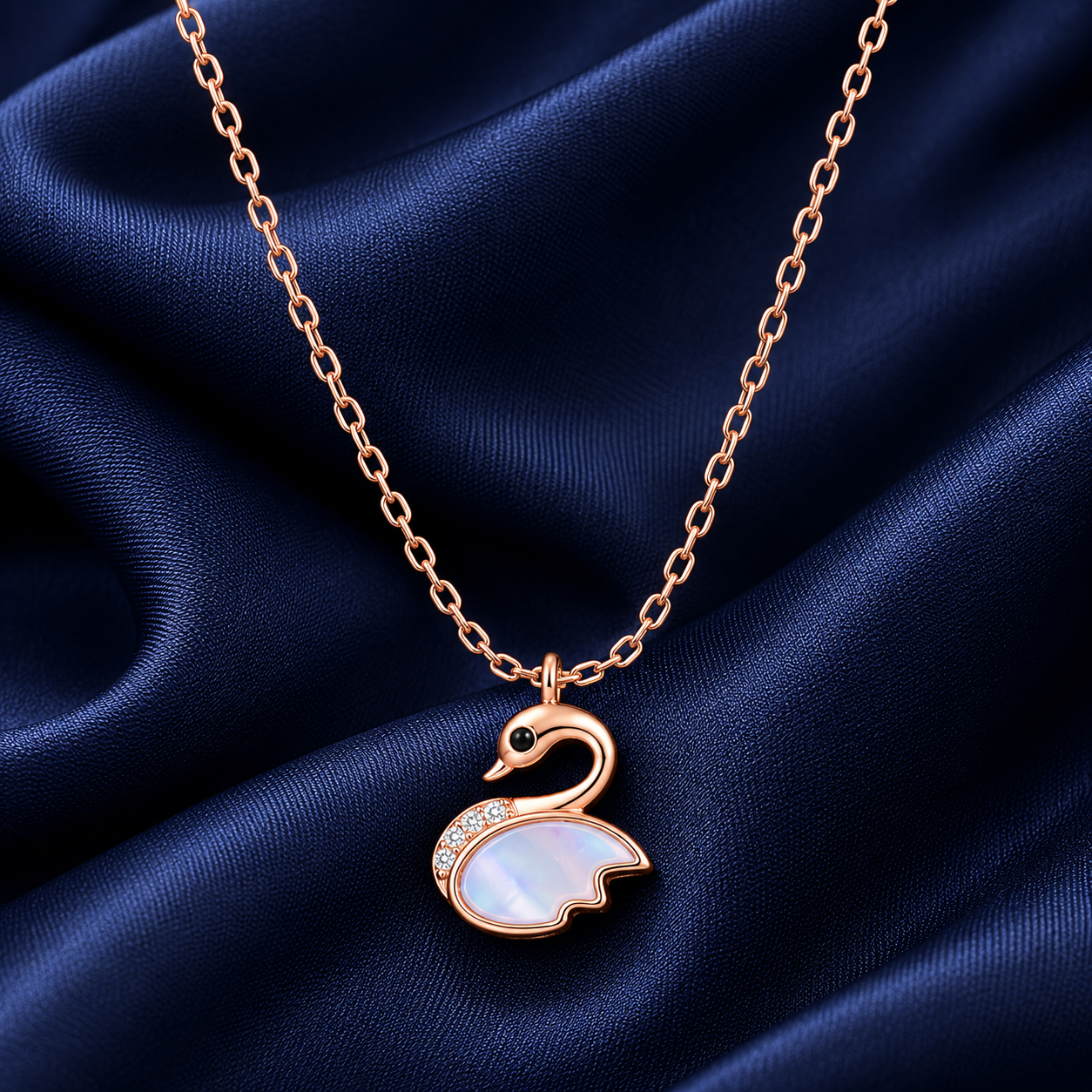 925 Sterling Silver Rose Gold Chain Pendant
