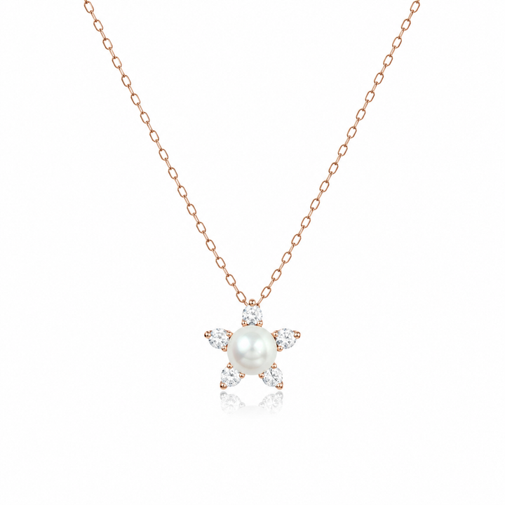 925 Sterling Silver Rose Gold Chain Pendant