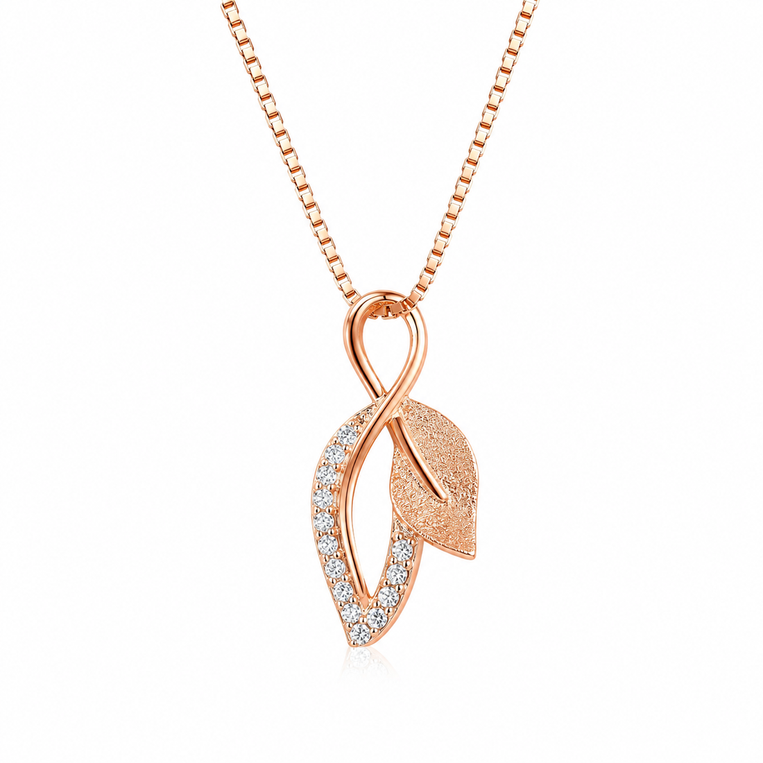 925 Sterling Silver Rose Gold Chain Pendant