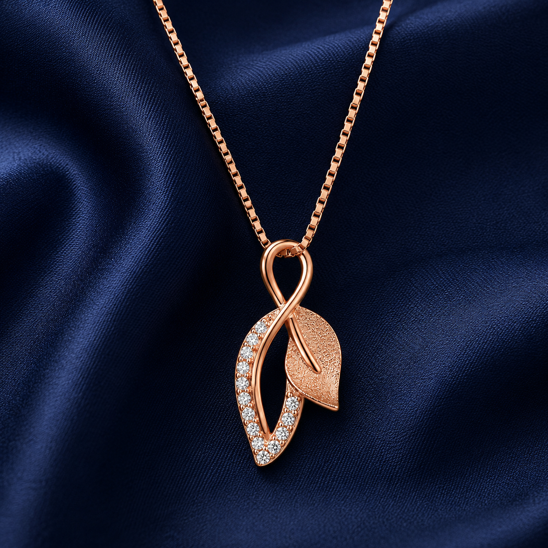 925 Sterling Silver Rose Gold Chain Pendant