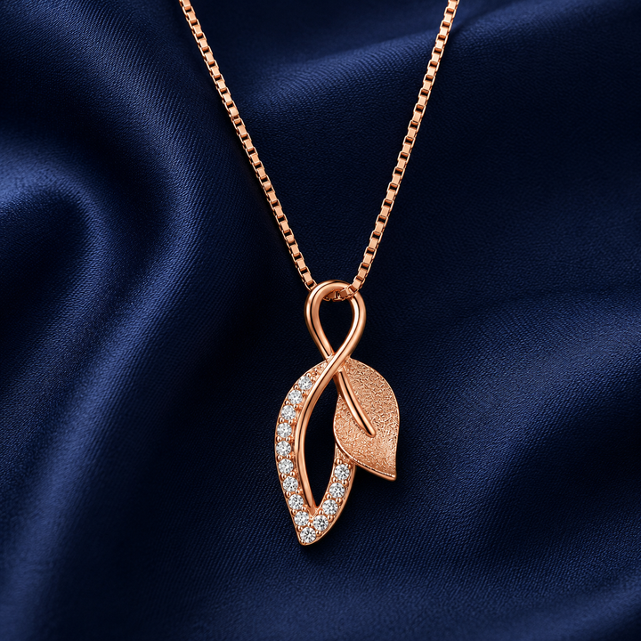 925 Sterling Silver Rose Gold Chain Pendant