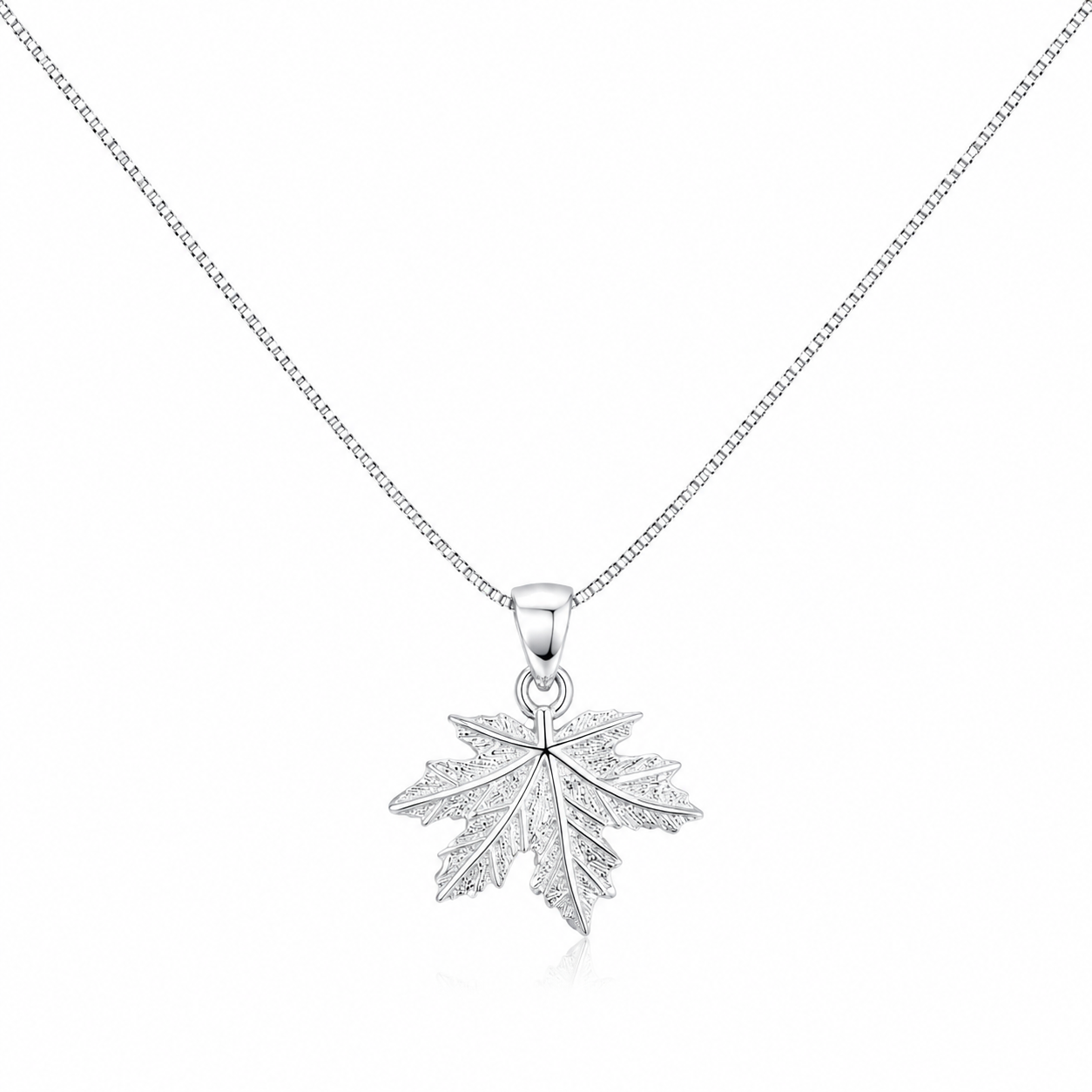 925 Sterling Silver Floral Starburst Pendant Necklace - Silver Finish - front view
