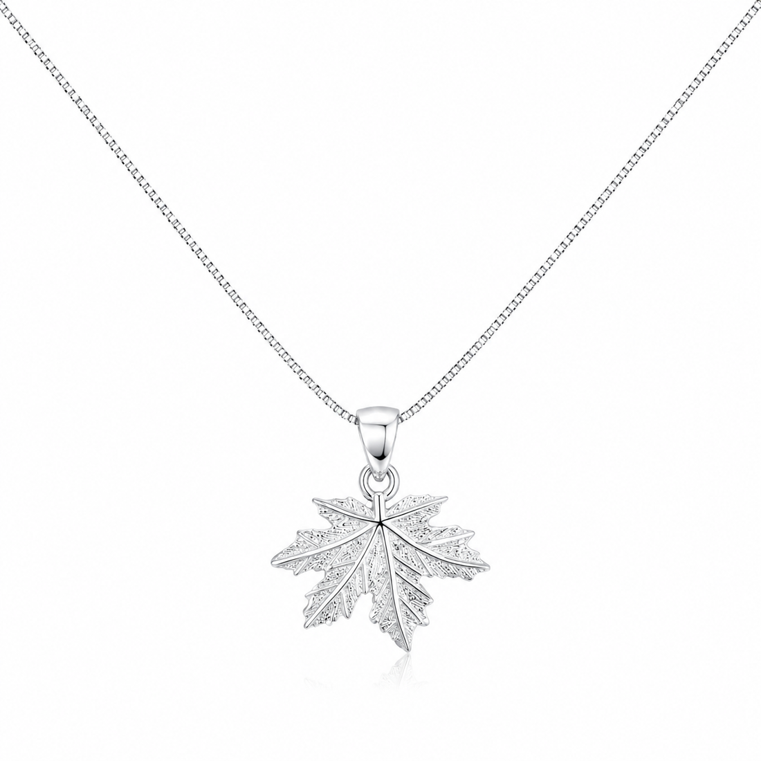 925 Sterling Silver Floral Starburst Pendant Necklace - Silver Finish - front view