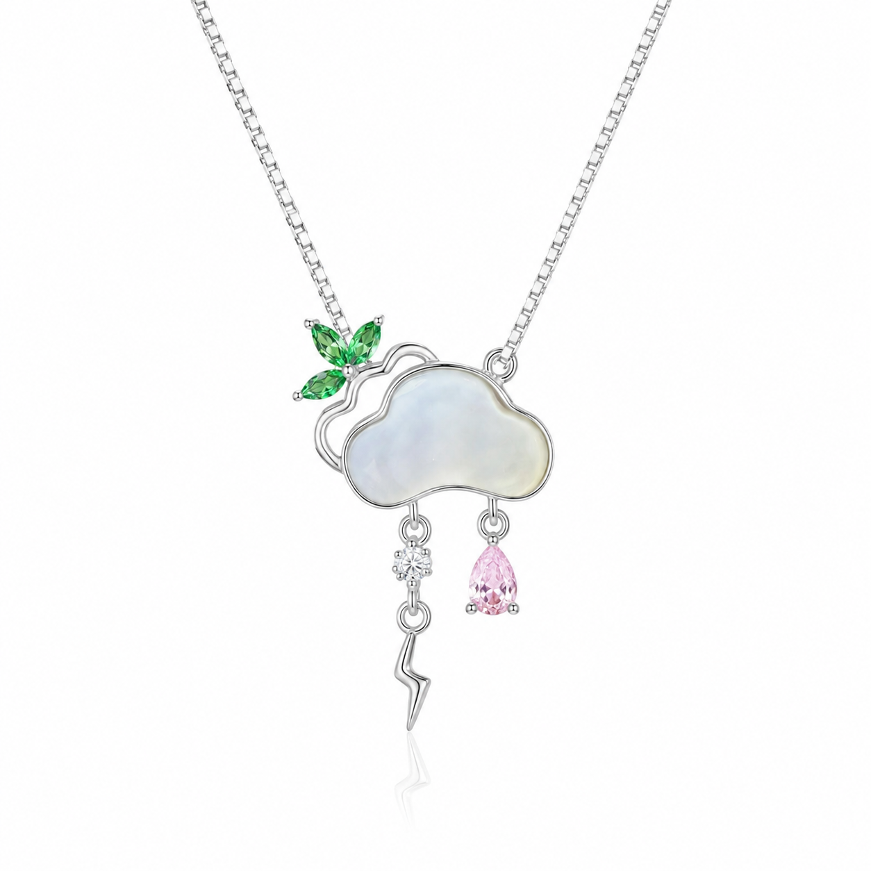 925 Sterling Silver Whimsical Unicorn Pendant Necklace - Silver Finish - front view