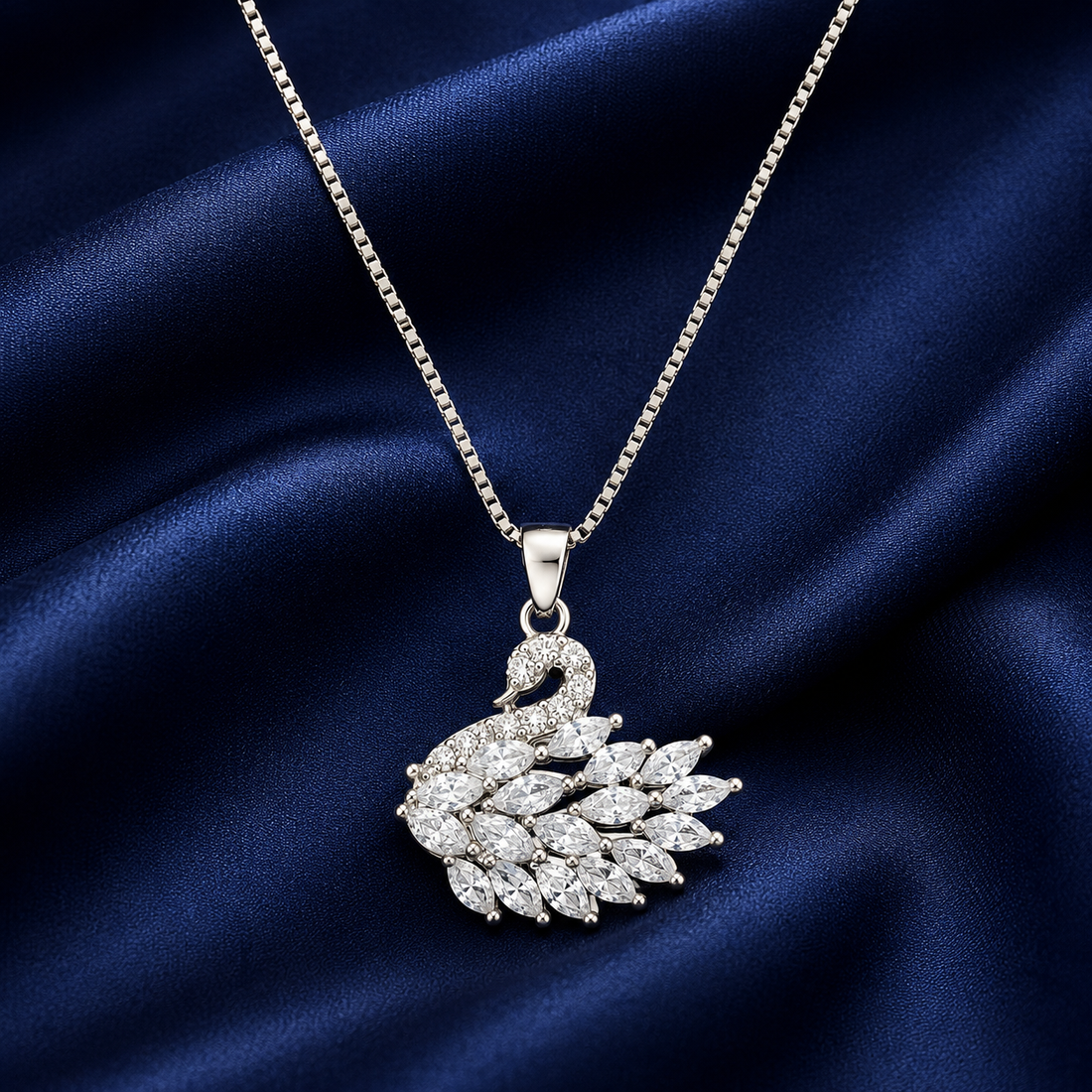 925 Sterling Silver Sunburst Floral Pendant Necklace - Silver Finish - alternate view