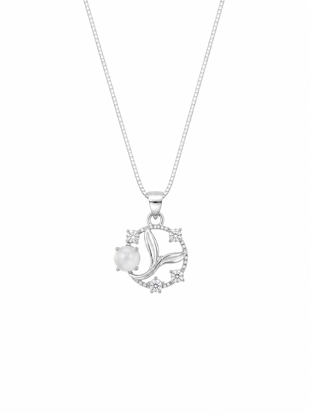 925 Sterling Silver Round Geometric Medallion Pendant Necklace - Silver Finish - front view