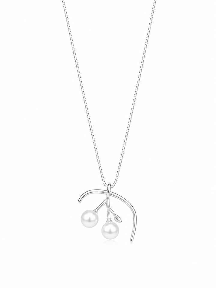 925 Sterling Silver Abstract Knot Pendant Necklace - Silver Finish - front view