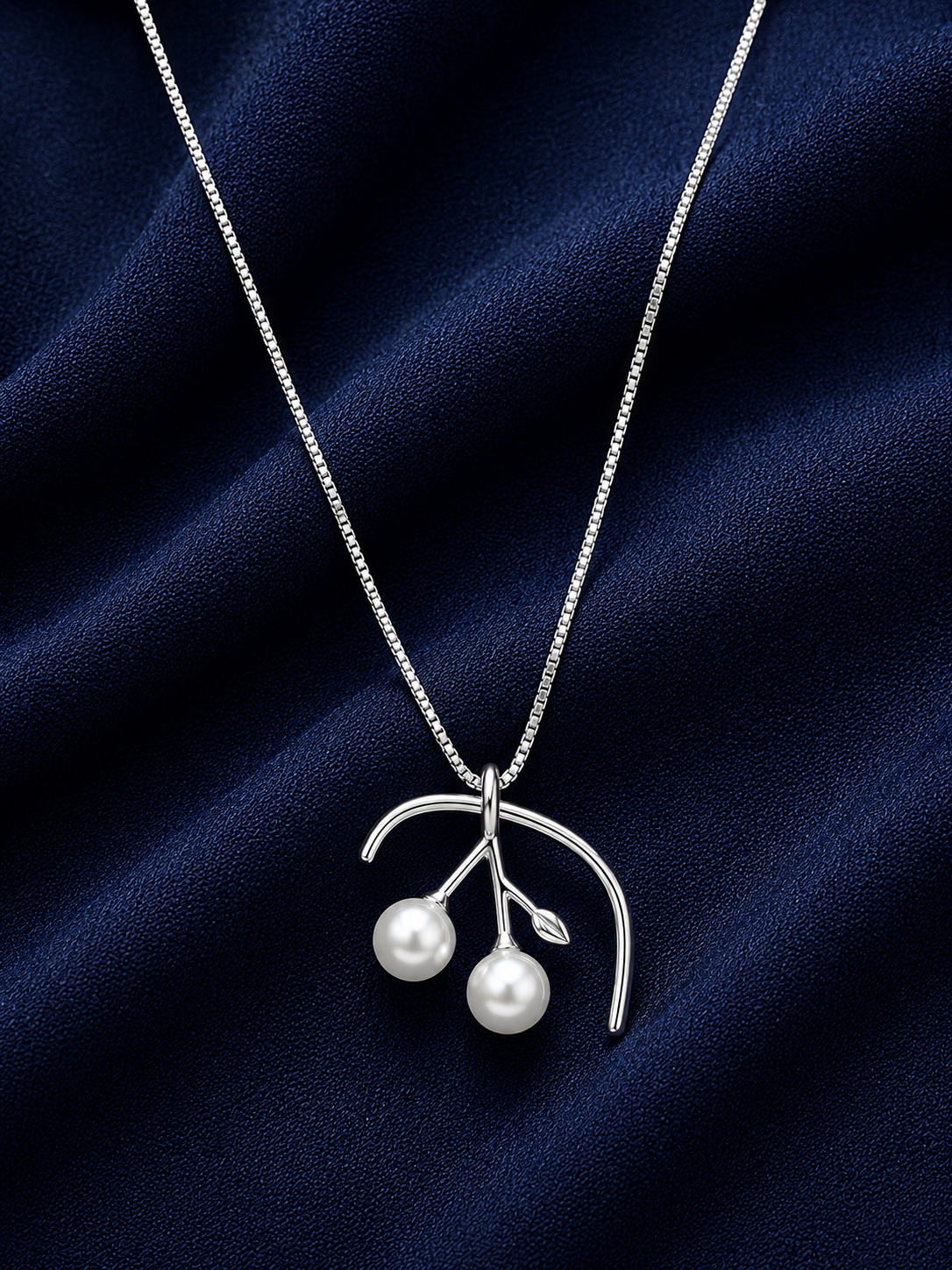 925 Sterling Silver Abstract Knot Pendant Necklace - Silver Finish - alternate view