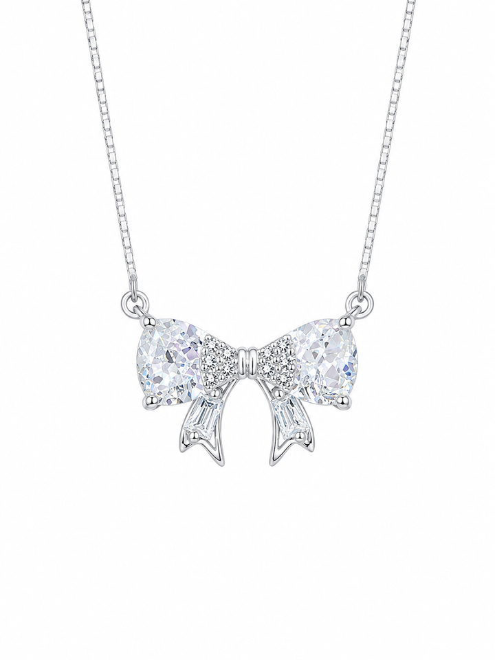 925 Sterling Silver Butterfly Wing Pendant Necklace - Silver Finish - front view