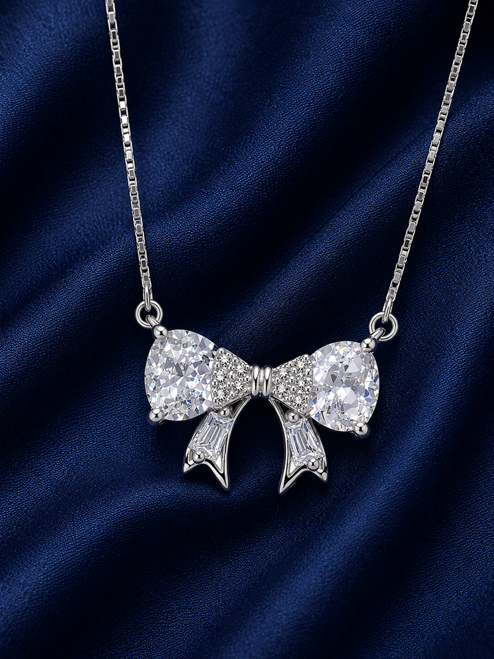925 Sterling Silver Butterfly Wing Pendant Necklace - Silver Finish - alternate view