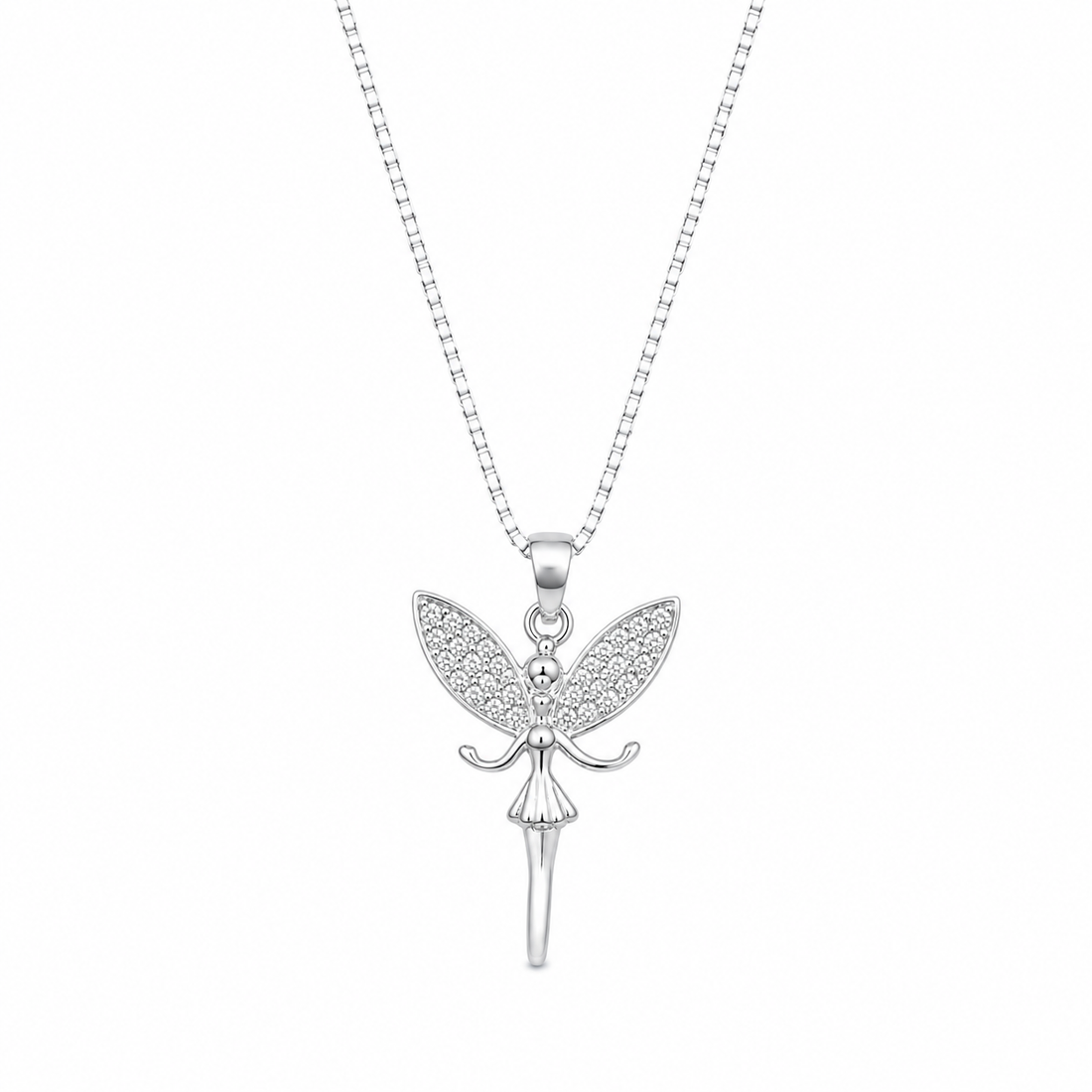 925 Sterling Silver Starburst Leaf Pendant Necklace - Silver Finish - front view