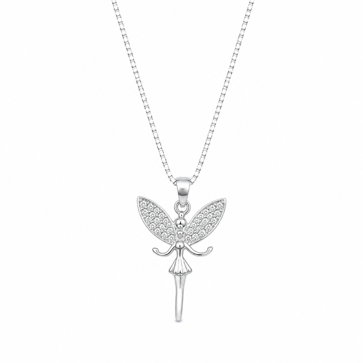925 Sterling Silver Starburst Leaf Pendant Necklace - Silver Finish - front view