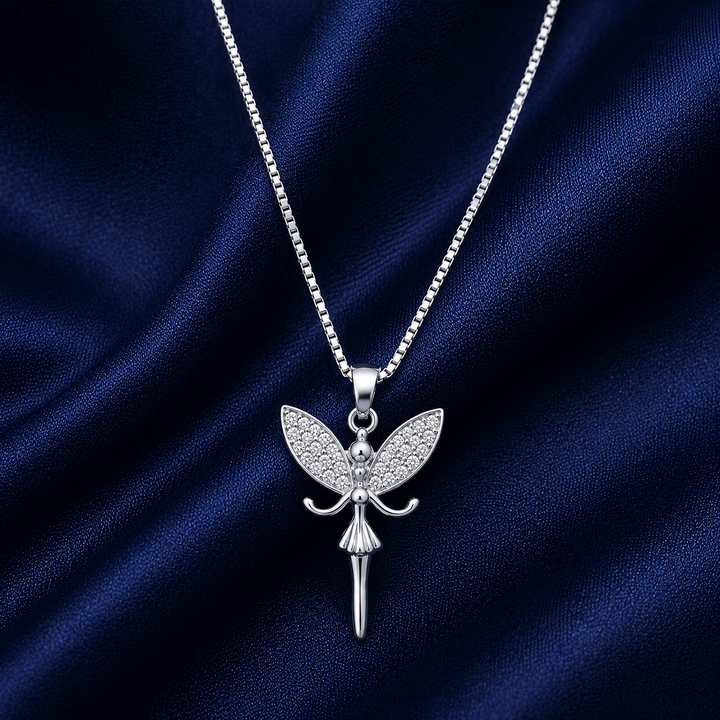 925 Sterling Silver Starburst Leaf Pendant Necklace - Silver Finish - alternate view