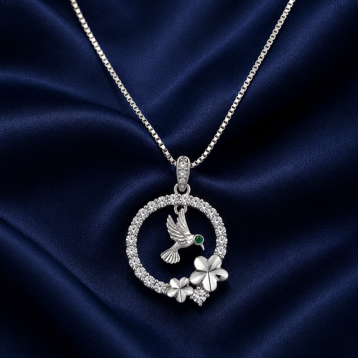 925 Sterling Silver Crescent Moon & Star Pendant Necklace - Silver Finish - alternate view