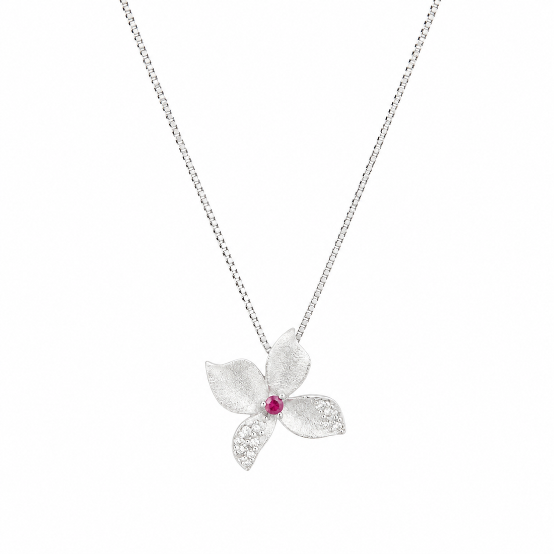 925 Sterling Silver Dragonfly Pendant Necklace - Silver Finish - front view