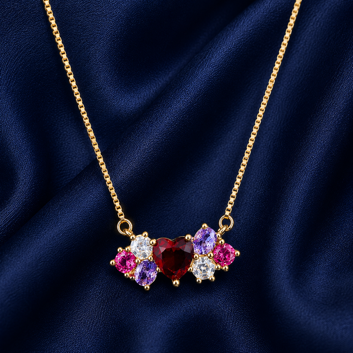 925 Sterling Silver Multicolor Butterfly Pendant Necklace - Rose Gold Finish - alternate view