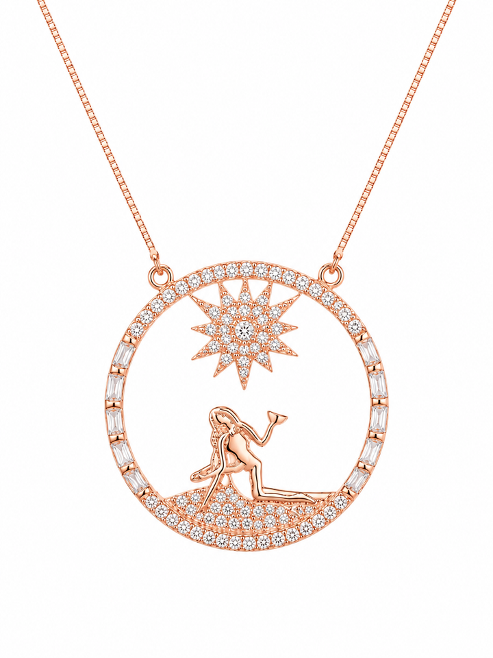925 Sterling Silver Tree of Life Medallion Pendant Necklace - Rose Gold Finish - alternate view