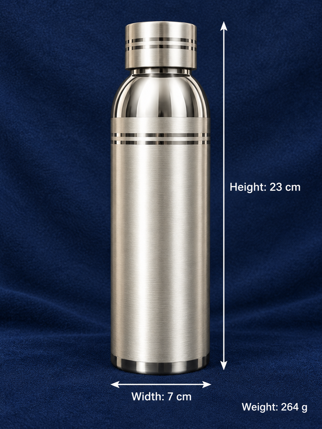Pure Silver Classic Water Bottle - 23 cm - Image 3