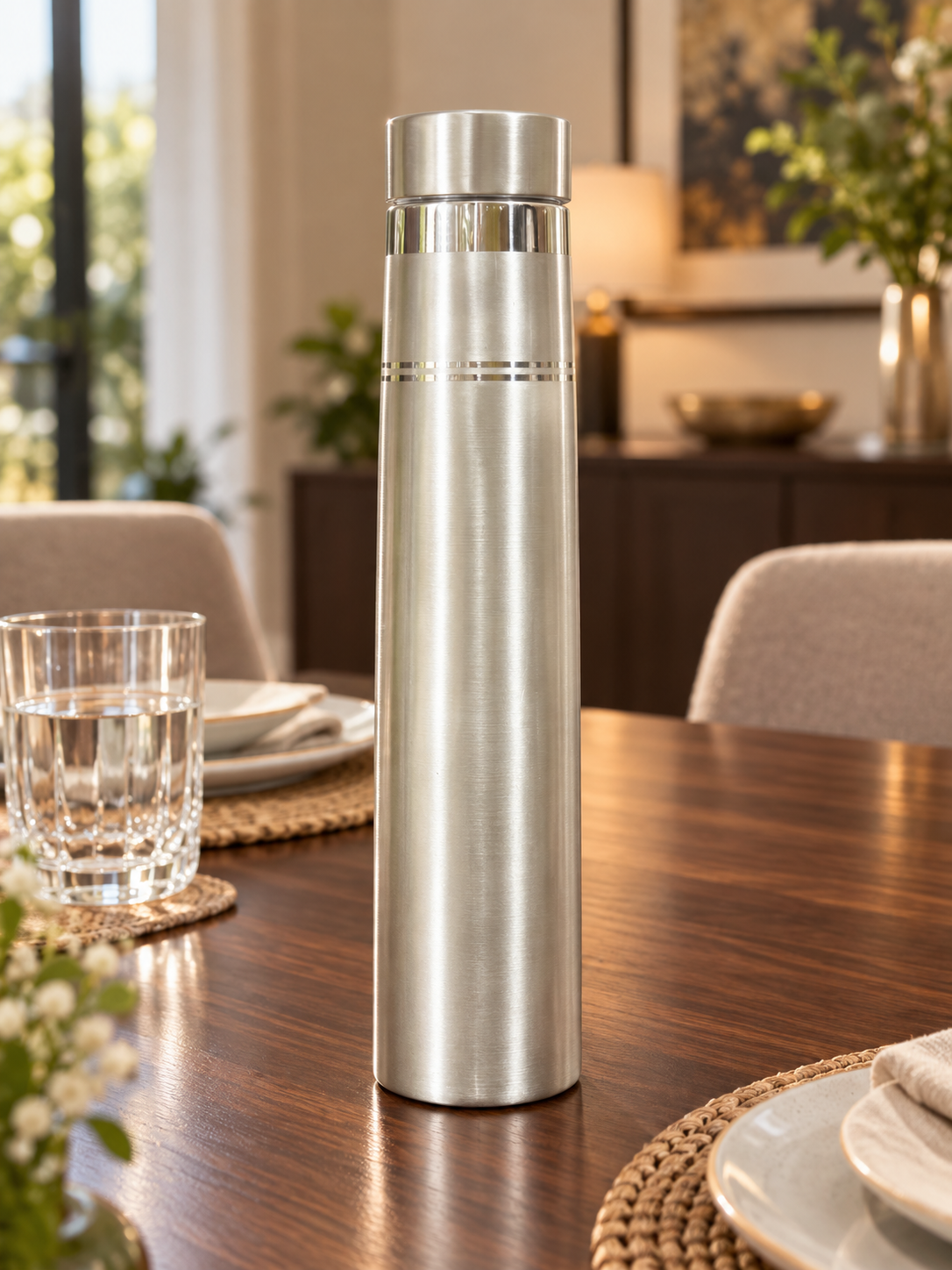 Pure Silver Sleek Water Bottle - 27 cm - Image 4