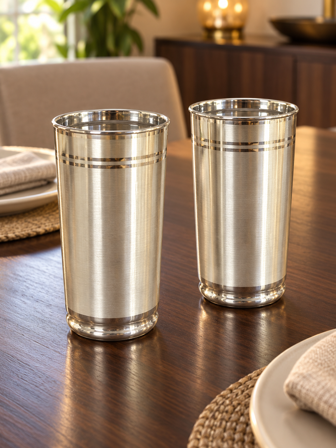 Pure Silver Classic Drinking Glass Set of 2 - Image 4