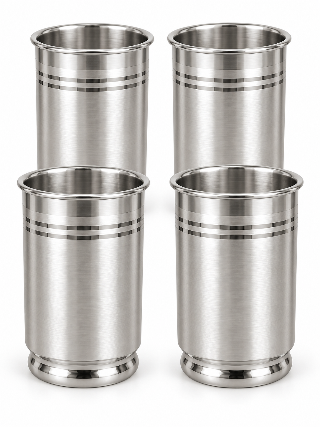 Pure Silver Classic Drinking Glass Set of 4 - Image 1