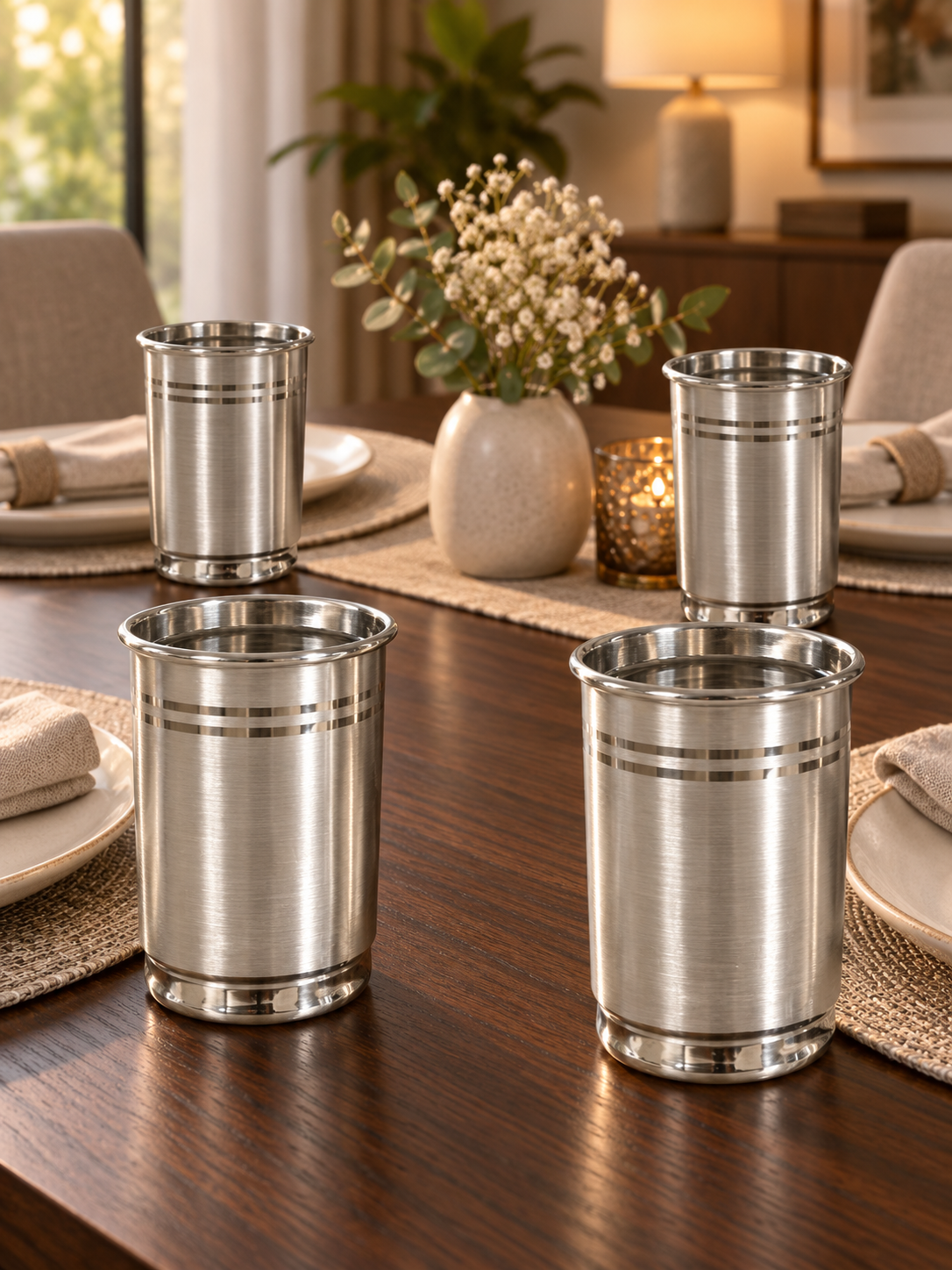 Pure Silver Classic Drinking Glass Set of 4 - Image 4