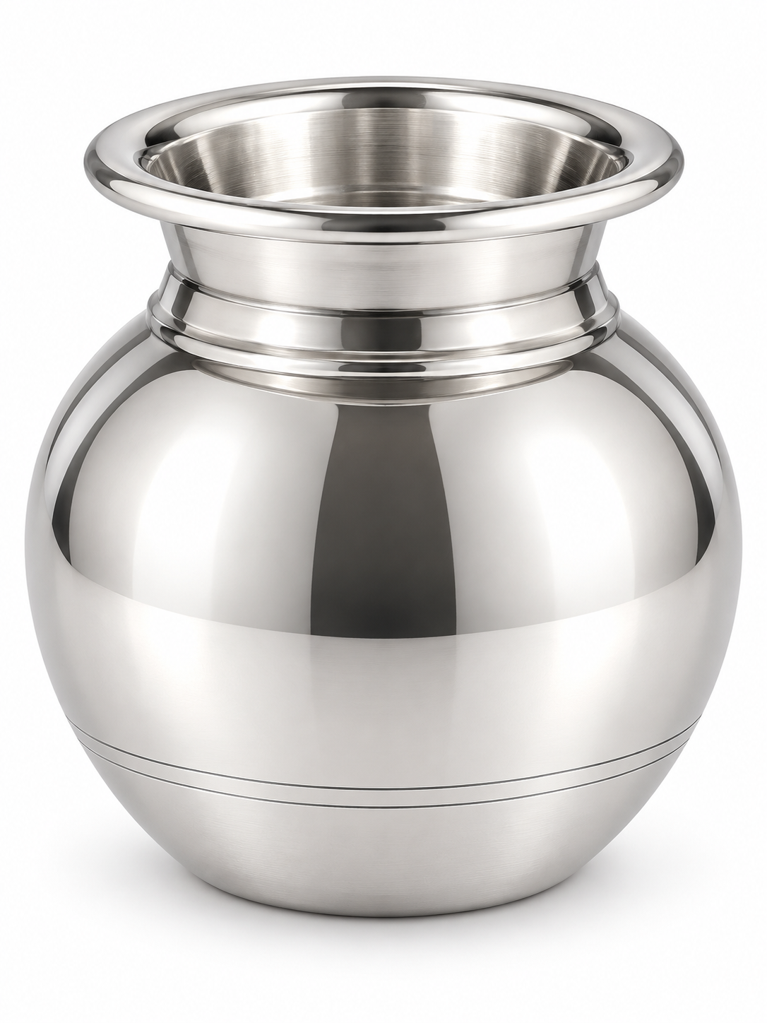 Pure Silver Traditional Round Kalash - Image 1